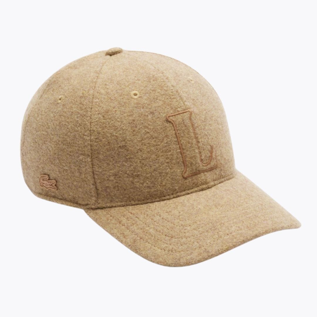 Lacoste Baseballkappe aus Wollfilz Kleiderkunst Beige 