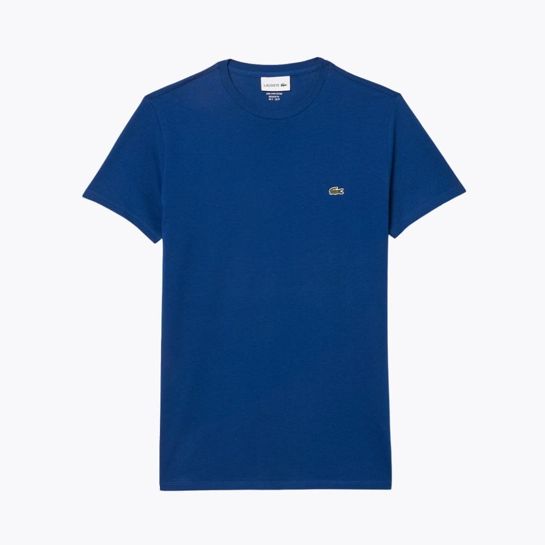 Lacoste Cotton Pima T-Shirt Kleiderkunst Globus blau S 