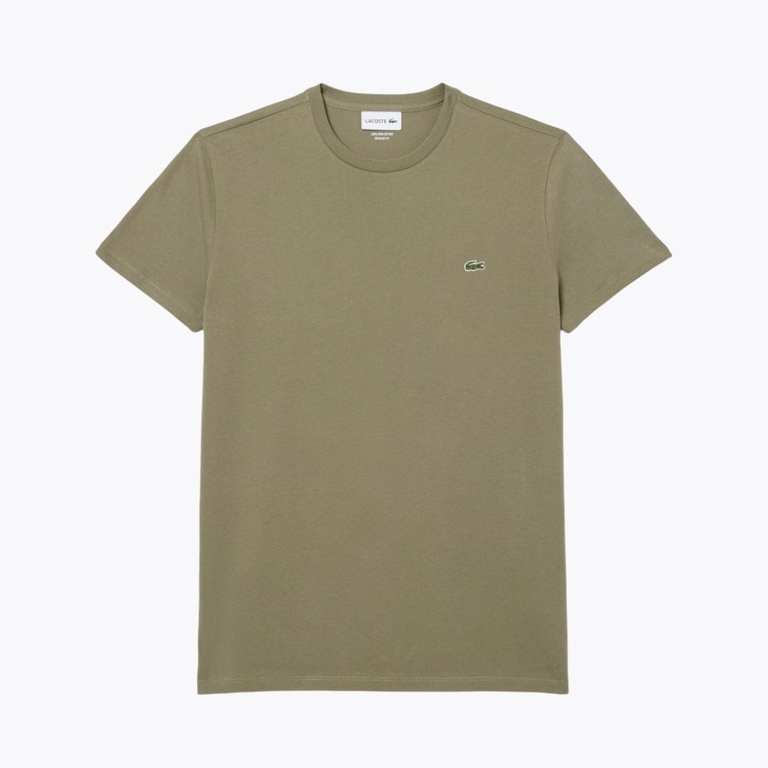 Lacoste Cotton Pima T-Shirt Kleiderkunst Khakigrün S 