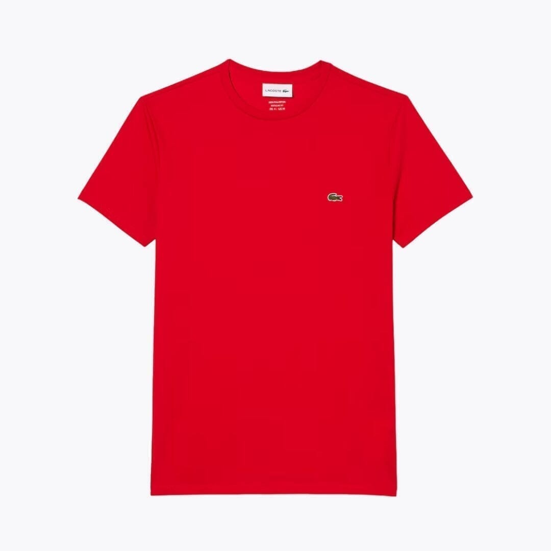 Lacoste Cotton Pima T-Shirt Kleiderkunst Rouge S 