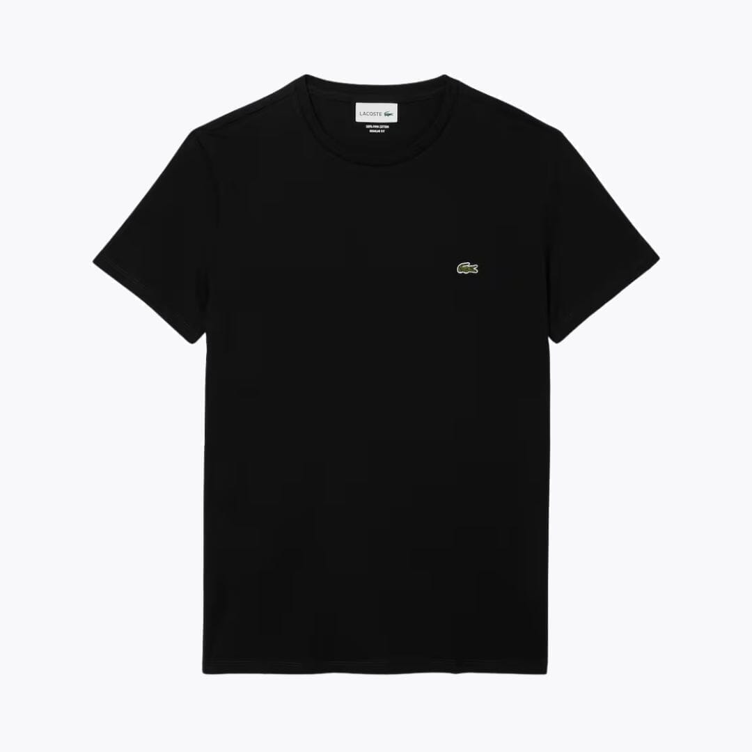 Lacoste Cotton Pima T-Shirt Kleiderkunst Schwarz S 