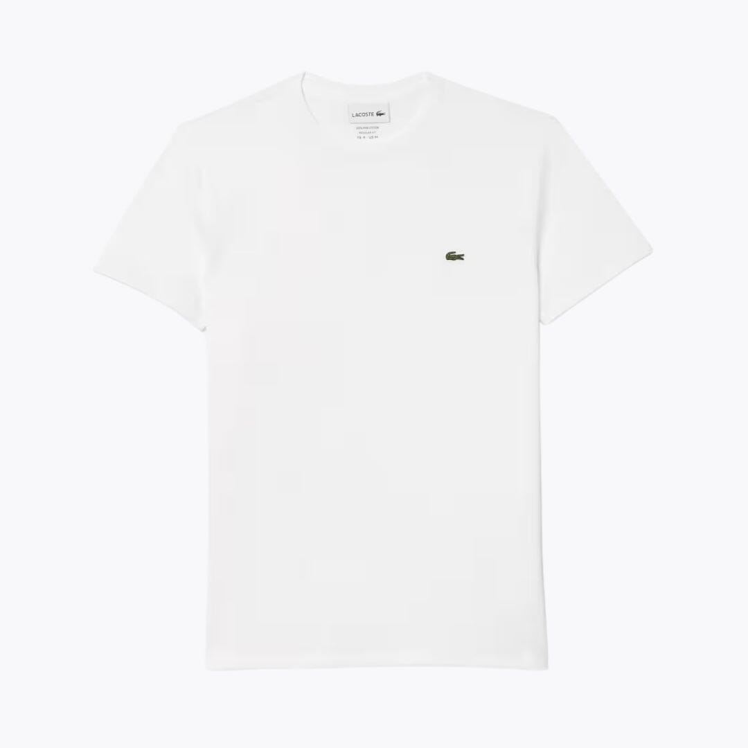 Lacoste Cotton Pima T-Shirt Kleiderkunst Weiß S 