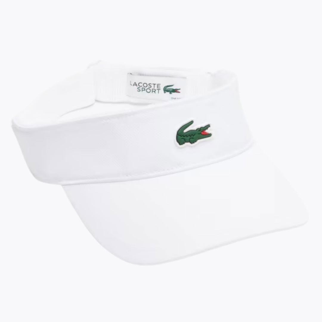 Lacoste Diamond Taffeta Sport Visier Kleiderkunst Weiß 